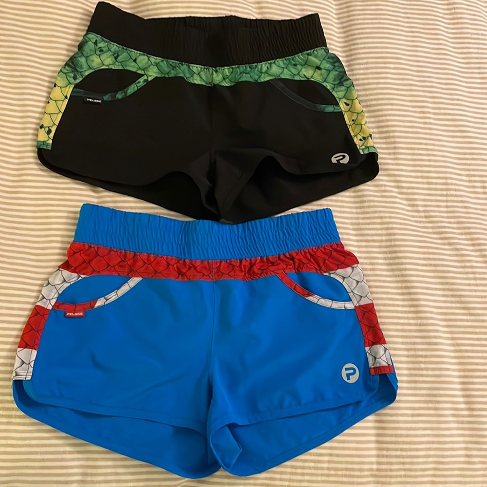 Bundle of two, size small, Pelagic, ocean flex shorts